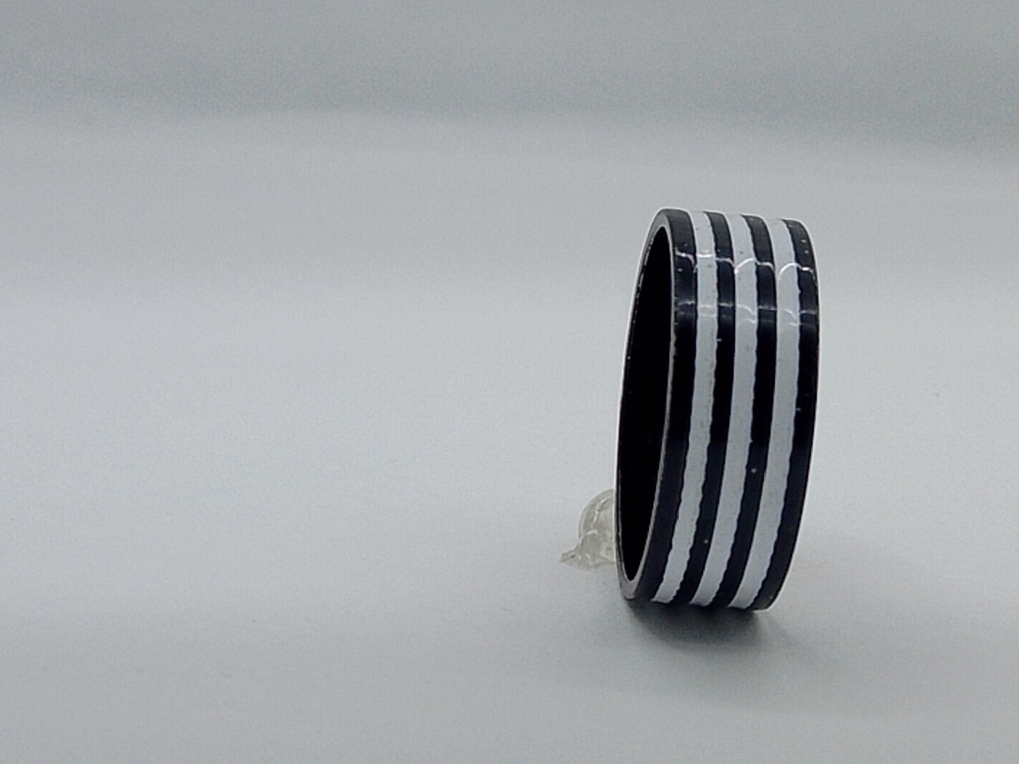 Mono Stripe Statement Ring