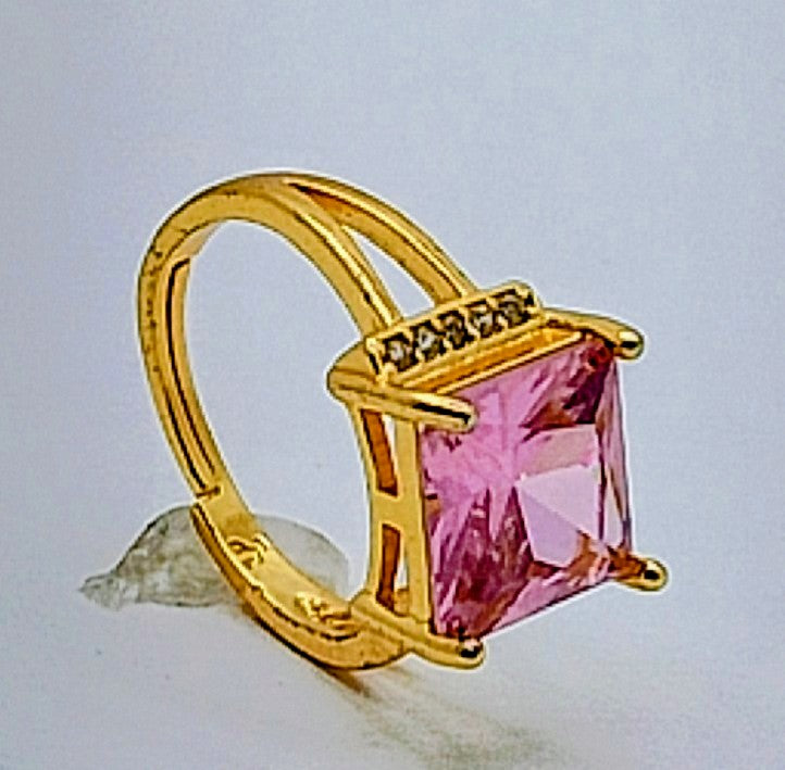 Pink Radiance Square-Cut Ring