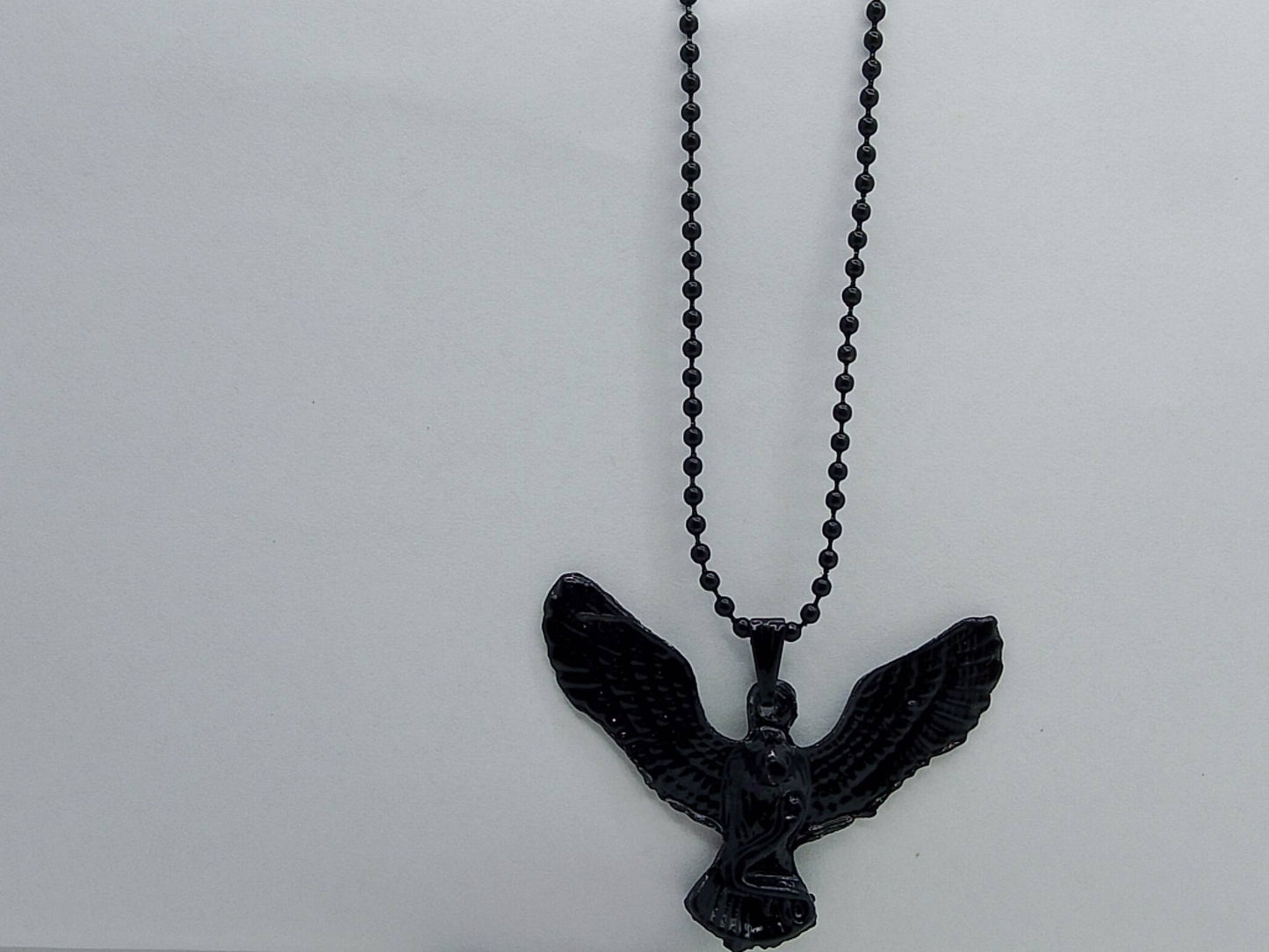 Black Winged Cobra Pendant Necklace