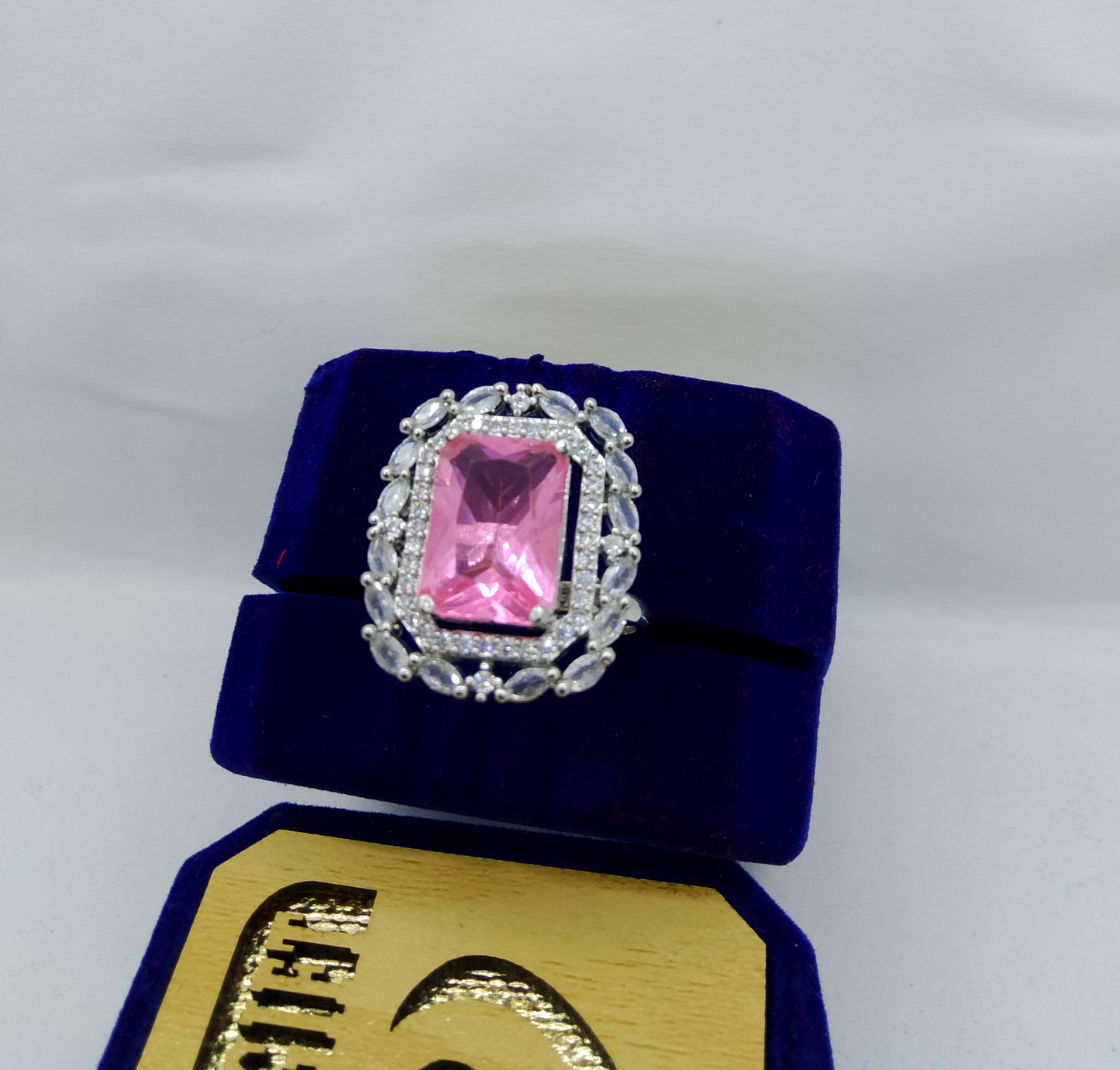 Princess Cut Sparkling Statement Ring