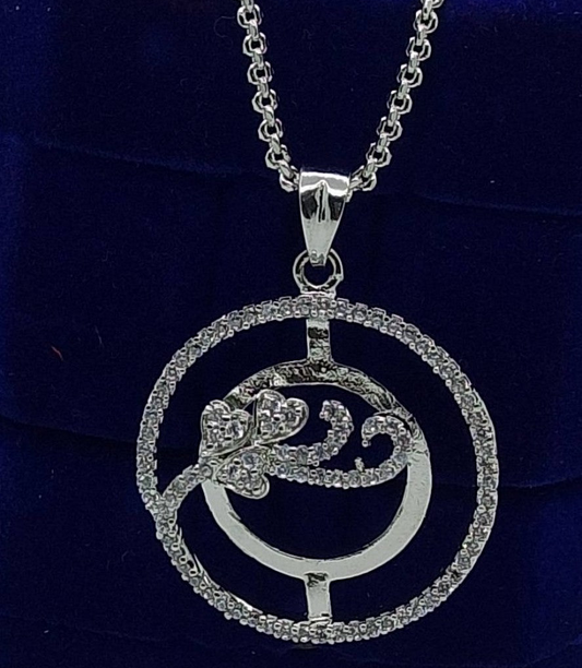 Silver Bloom Circle Pendant