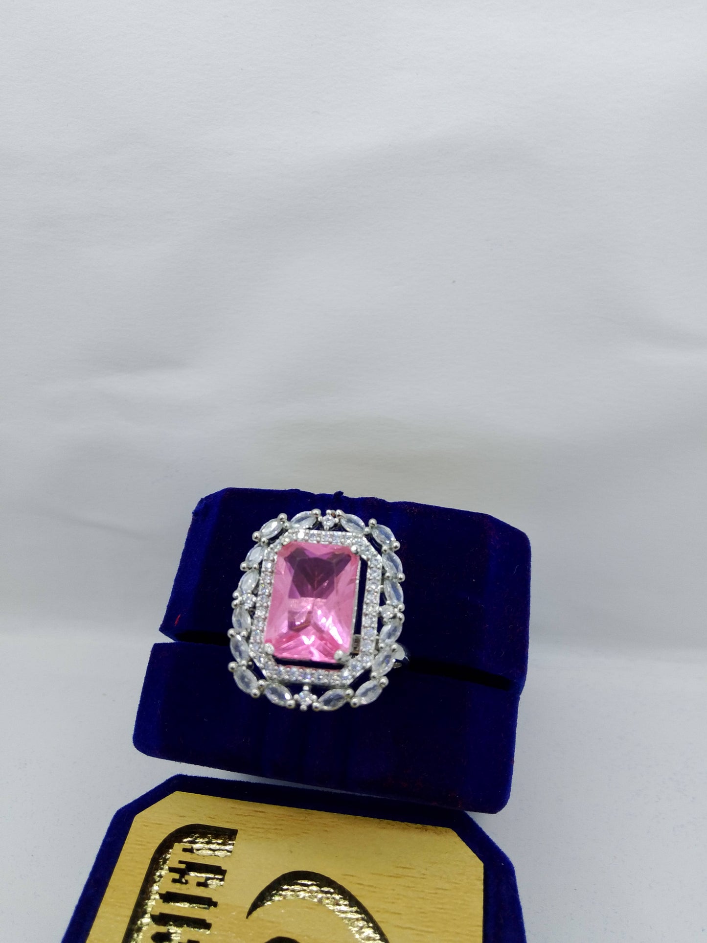 Princess Cut Sparkling Statement Ring